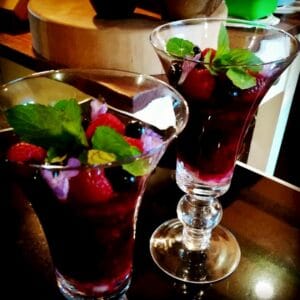 Summer Fruits Pudding in a glass