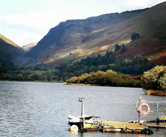 View of Welsh mountains from Lake